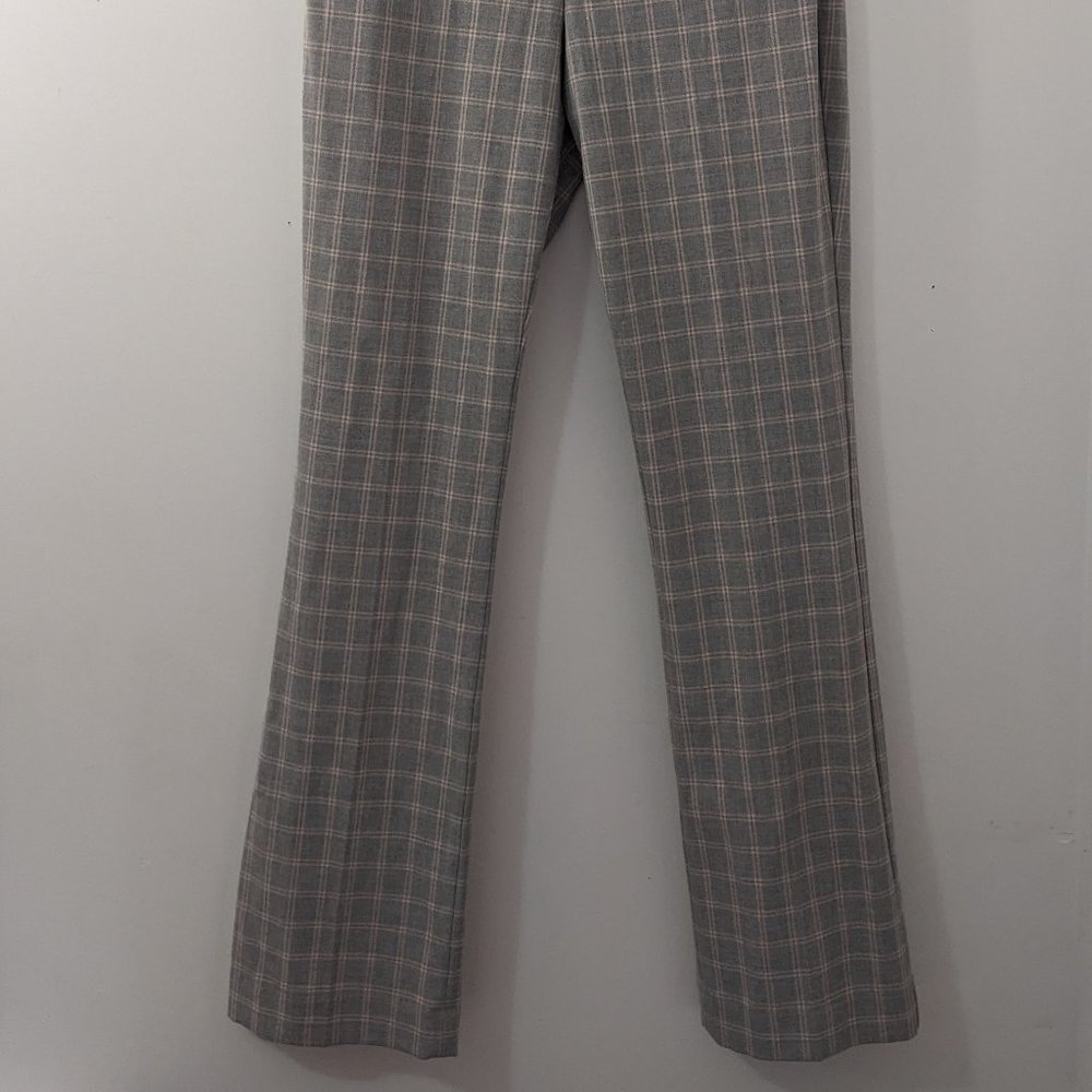 Express Columnist Mid Rise Plaid Bootcut Pant - Picture 6 of 6